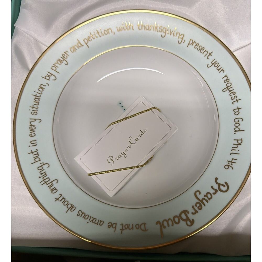 Christian Prayer Bowl with Scripture & Prayer Cards Inspirational Gift New